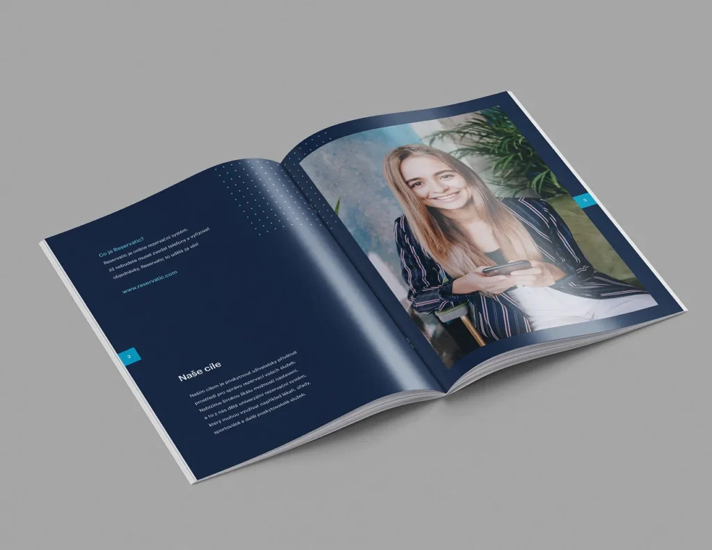 Information brochure design for Reservatic